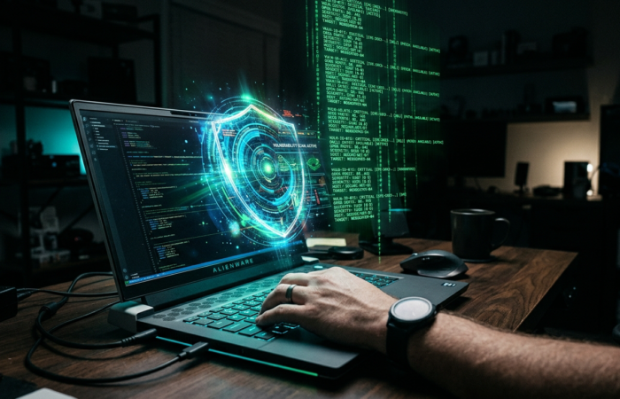 Person at glass whiteboard with colorful workflow diagram sticky notes