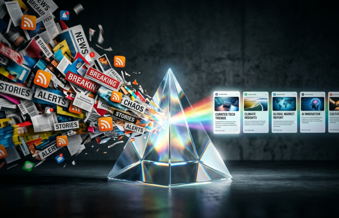 Strategy planning session from above with roadmap charts and priority cards